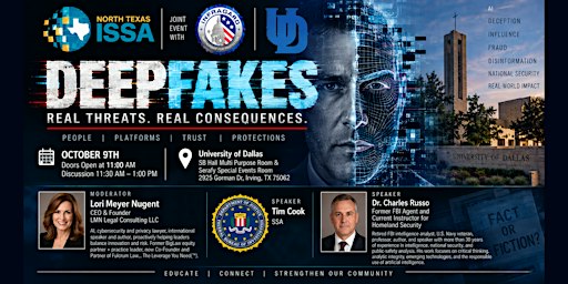 NTXISSA Lunch & Learn: Deepfakes (Joint Infragard Event)