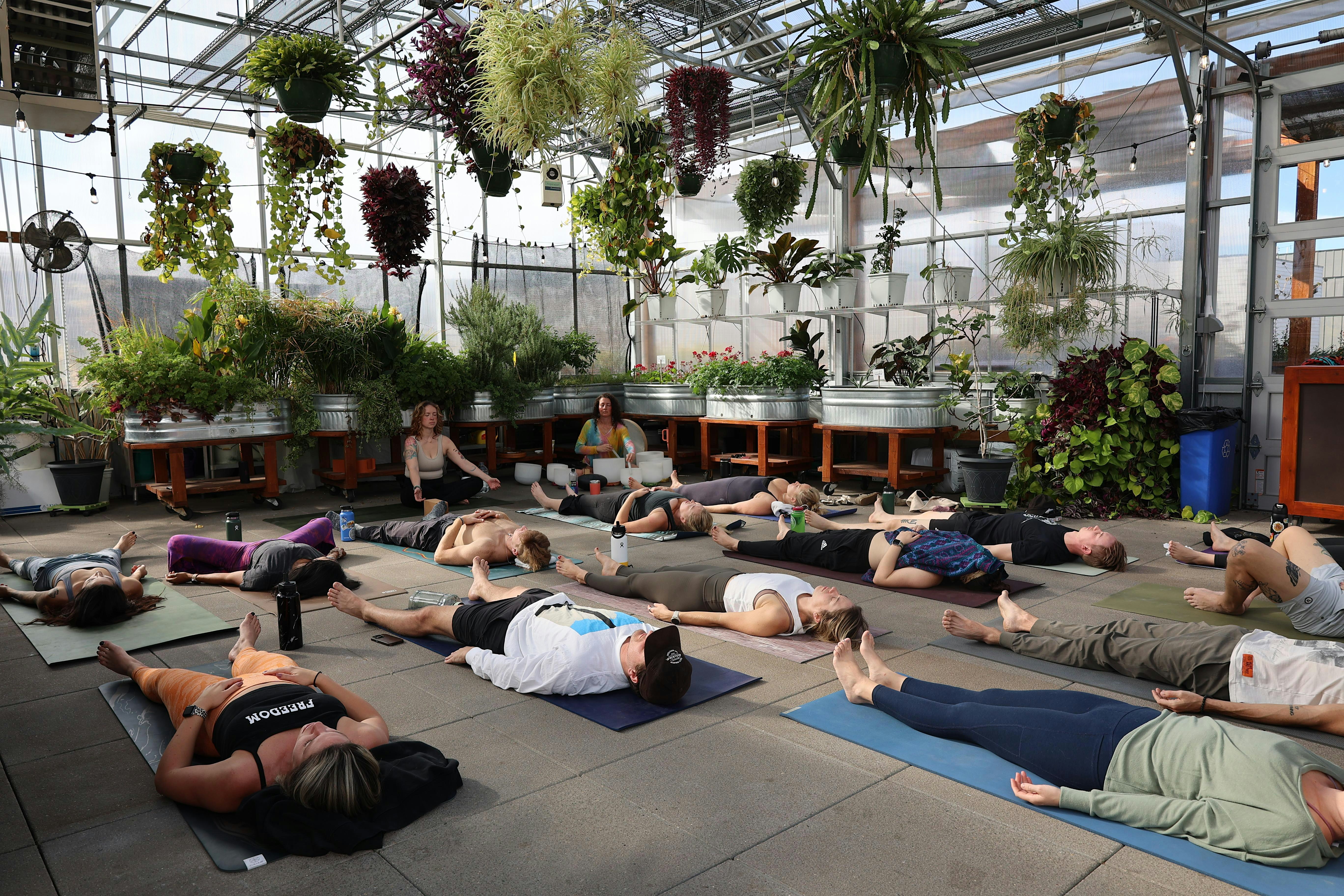 Grow+Gather Greenhouse Yoga  Sound+Flow