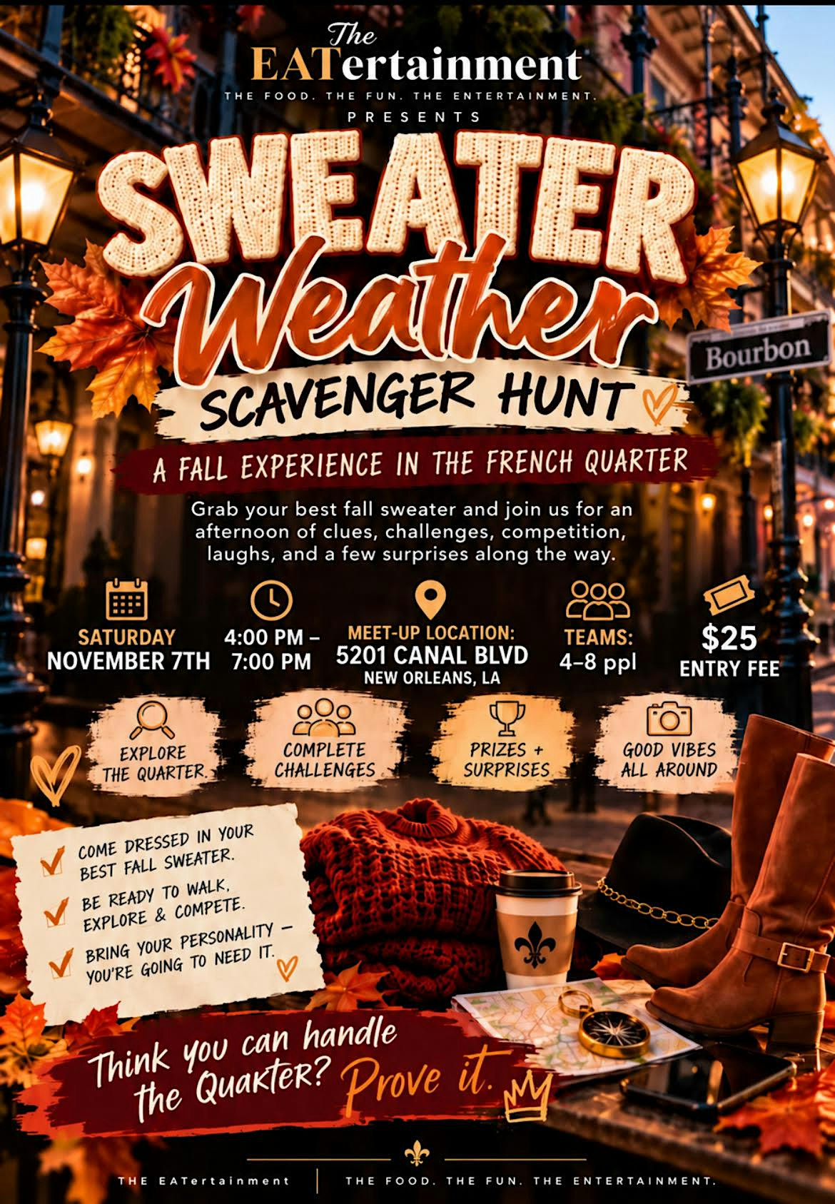 Sweater Weather Scavenger Hunt: French Quarter Edition