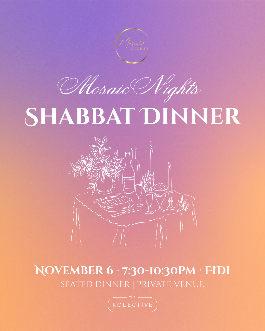 Mosaic Nights Shabbat Dinner