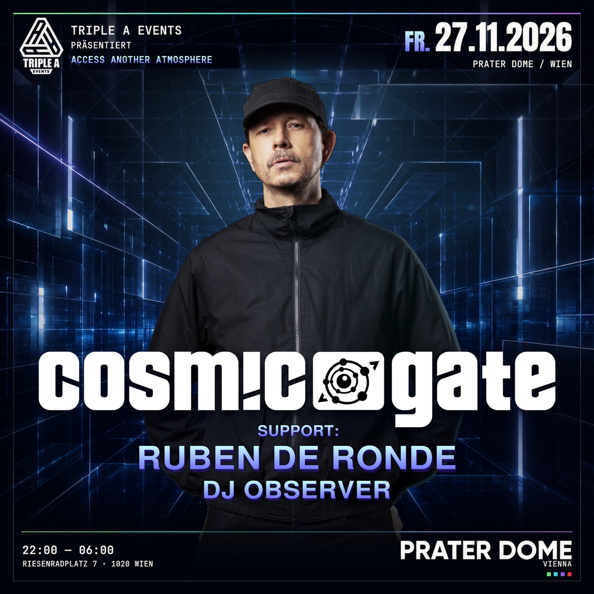 Triple A Events presents Cosmic Gate and Ruben de Ronde – Access Another Atmosphere