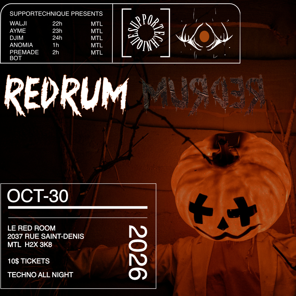 SupporTechnique presents RedRum - Halloween Techno Special