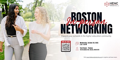 BOSTON IN-PERSON NETWORKING EVENT