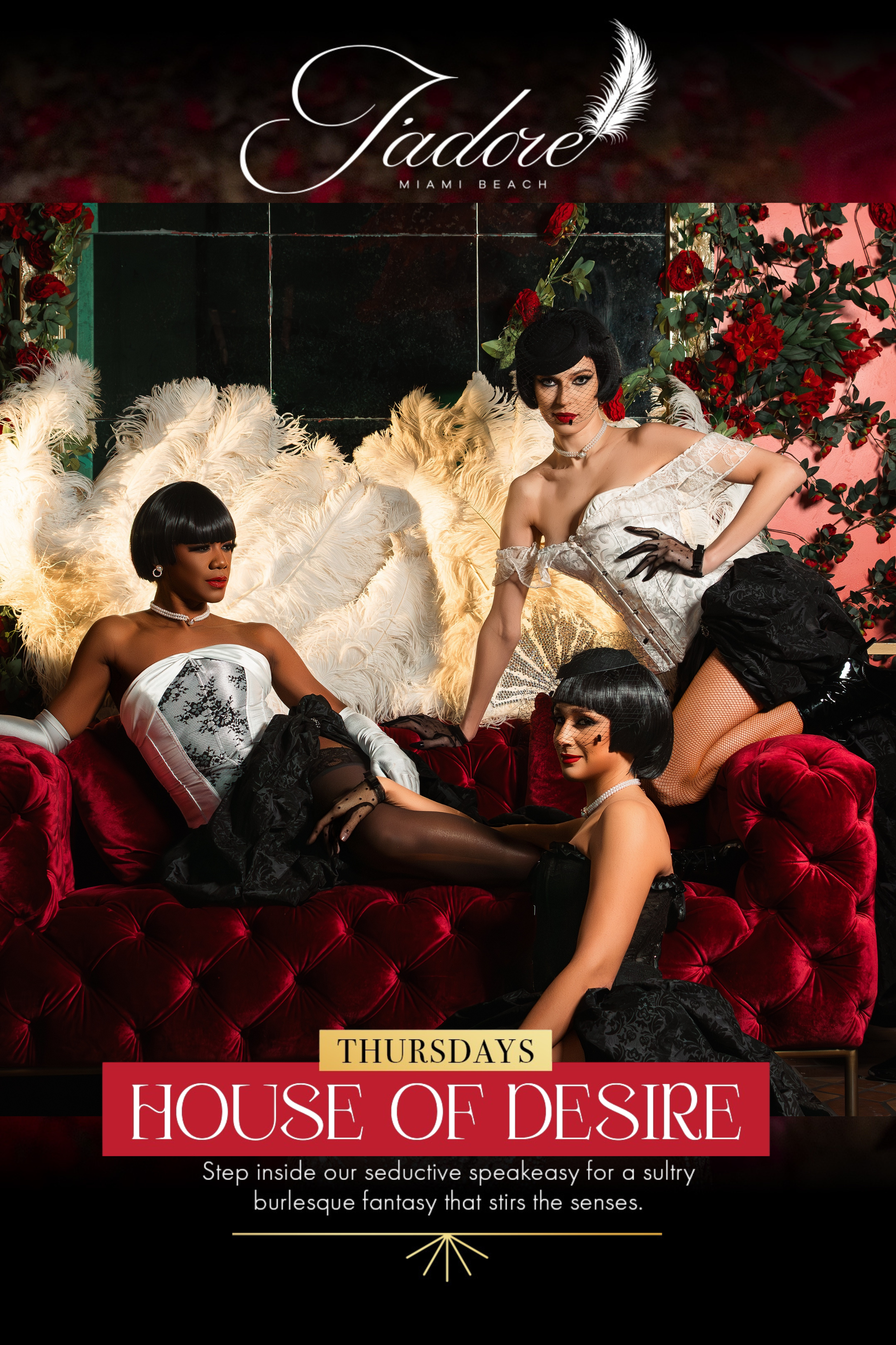 Burlesque & Bubbles: A Glamorous Dinner Show Affair-MIAMI BEACH