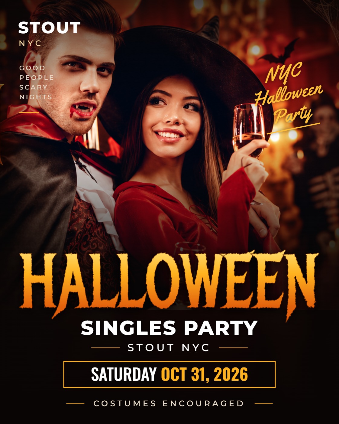 Saturday Night Halloween Singles Party @ Stout