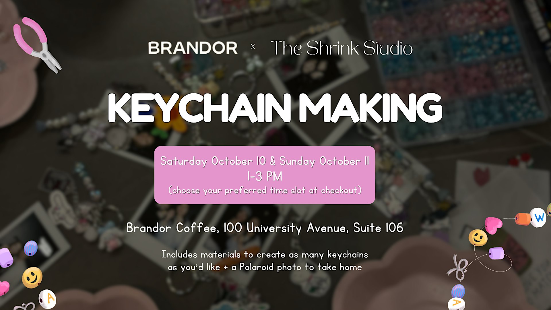 All-You-Can-Craft Keychain Making: The Shrink Studio x Brandor Coffee
