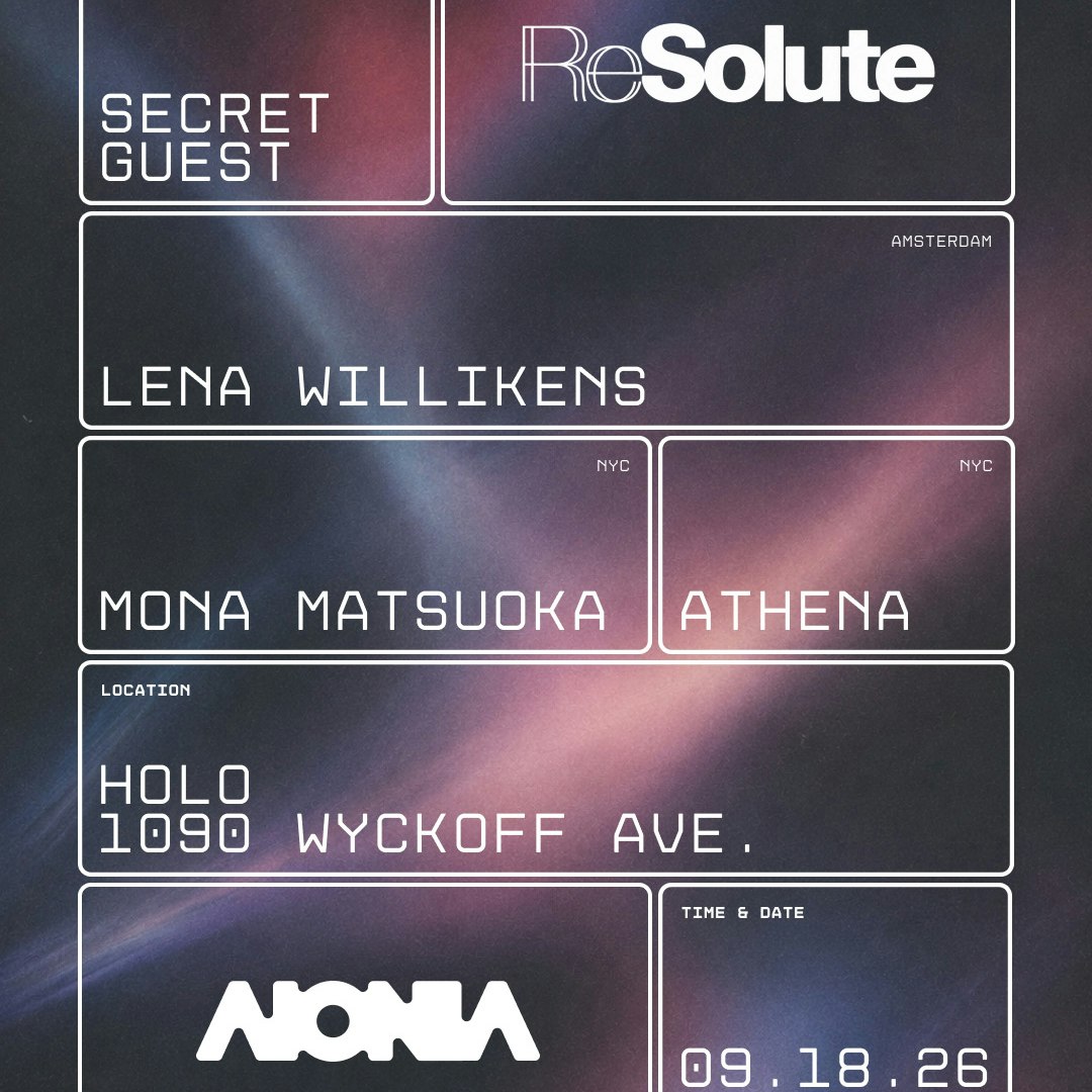 ReSolute x Aionia: Secret Guest - Lena Willikens + more TBA