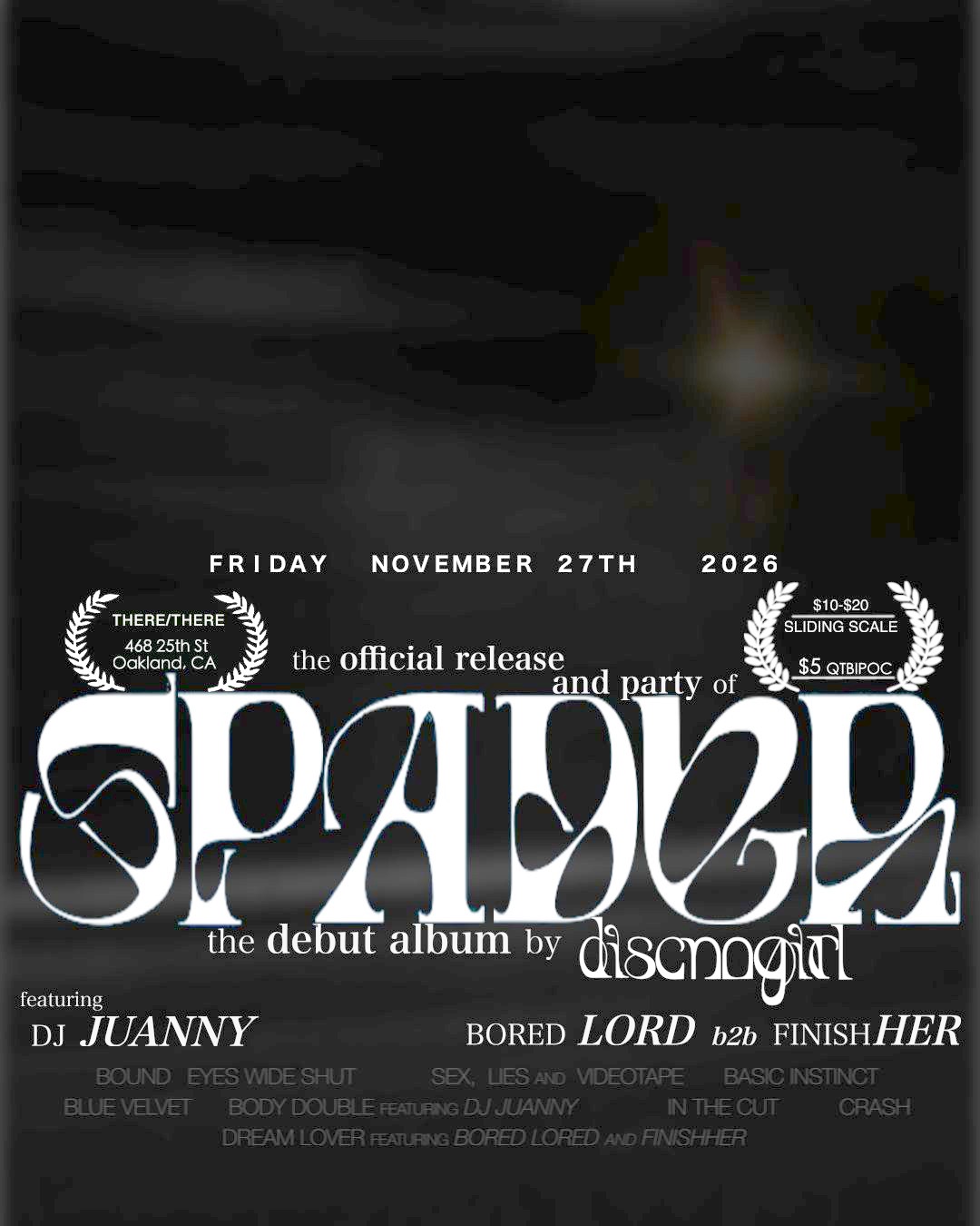 SPADER discnogirl debut album release party