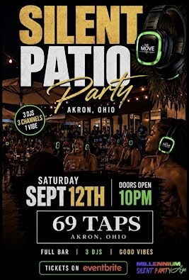 Akron Silent Patio Party | 3 DJs • 3 Channels • Dance All Night