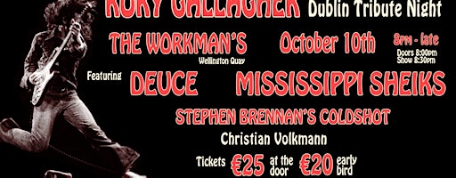 The 8th Annual  Rory Gallagher Dublin Tribute Night