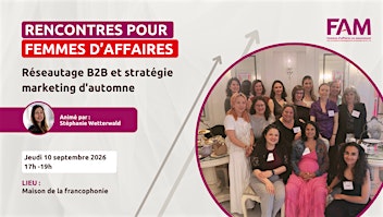 Réseautage B2B pour femmes entrepreneures et stratégie marketing d'automne