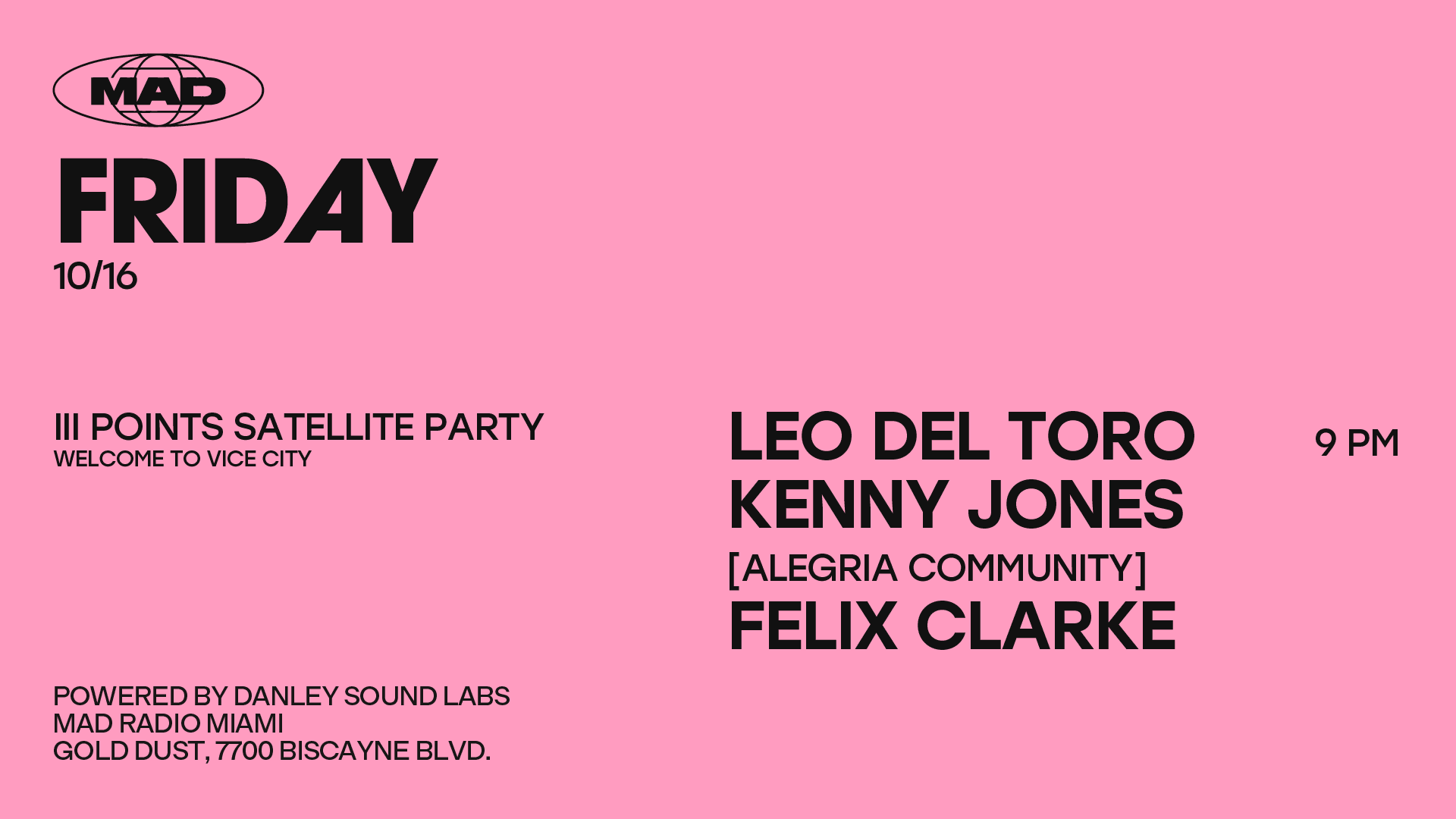 III Points Satellite Party: Kenny Jones / Leo Del Toro