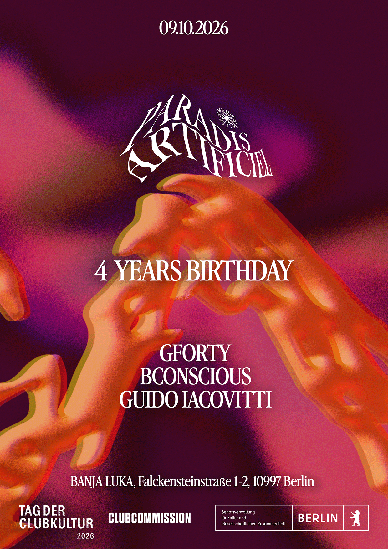 Paradis Artificiel (4 YEARS ANNIVERSARY) ✦ TAG DER CLUBKULTUR 2026
