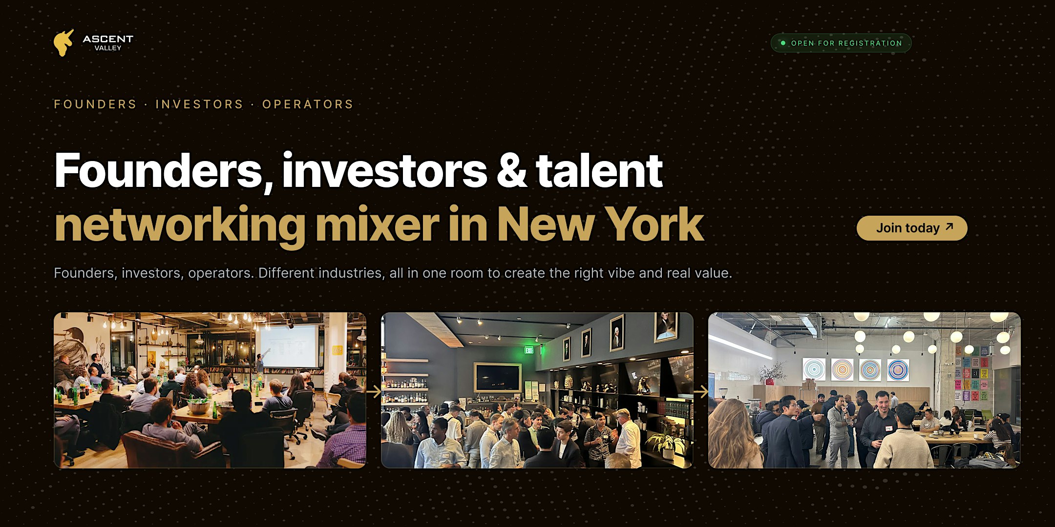 Startup Networking Founders, Investors & Talent Mixer in NYC