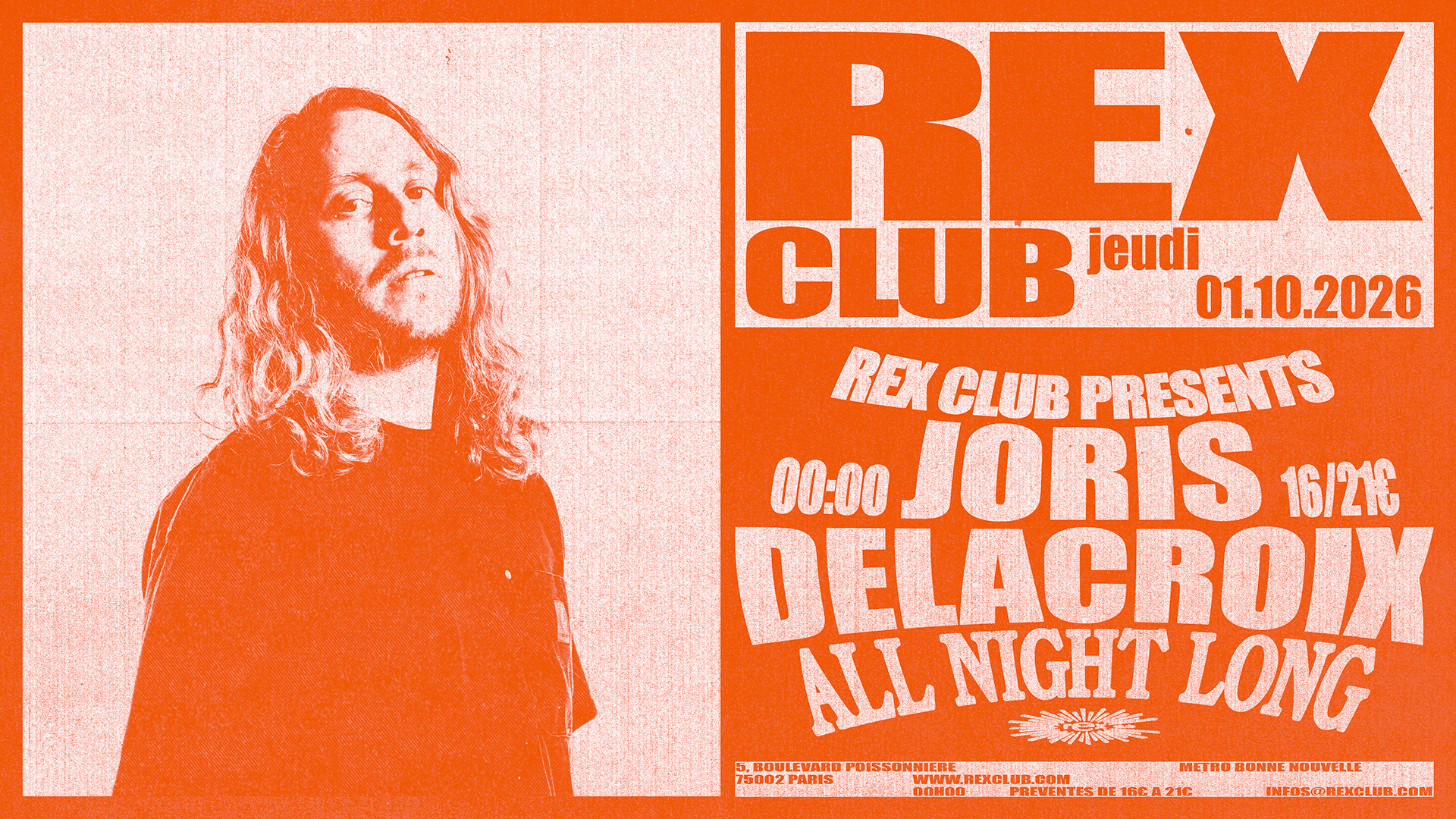 Rex Club presents: Joris Delacroix all night long