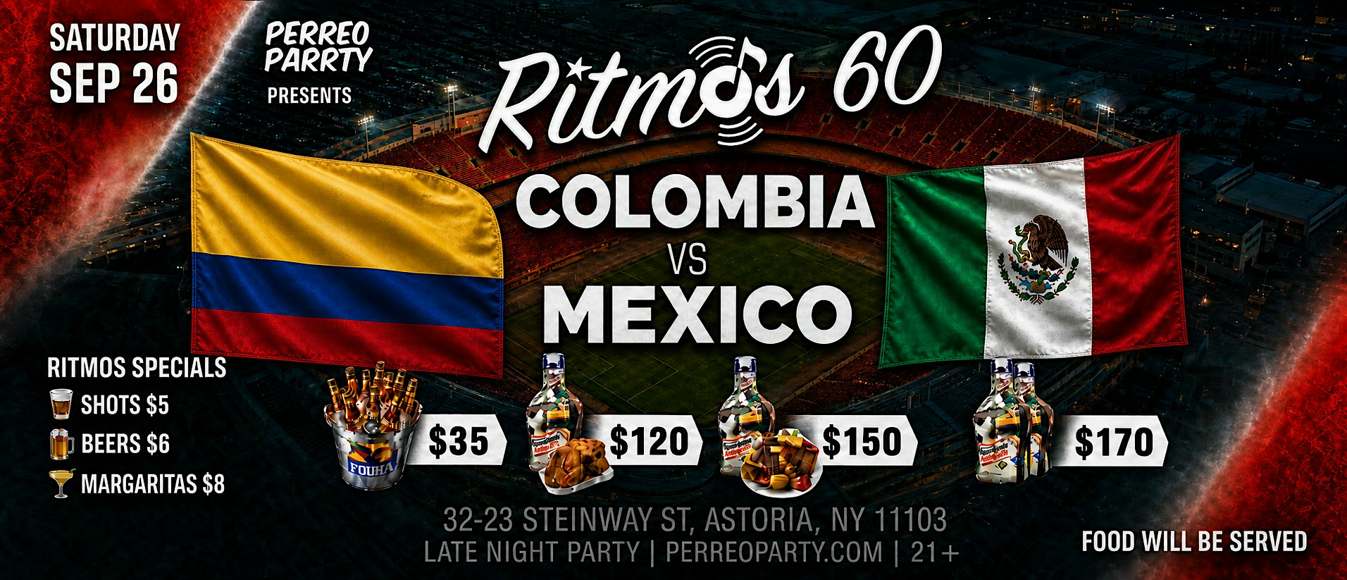 Colombia vs Mexico - Soccer Game Watch Party at Ritmos 60 Salsa Bar