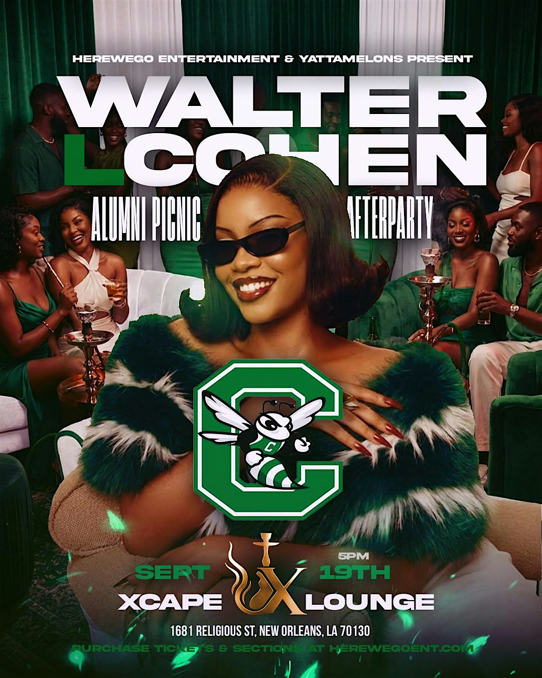 WALTER L COHEN PICNIC AFTER PARTY @ XCAPE LOUNGE SEPTEMBER 19,2026