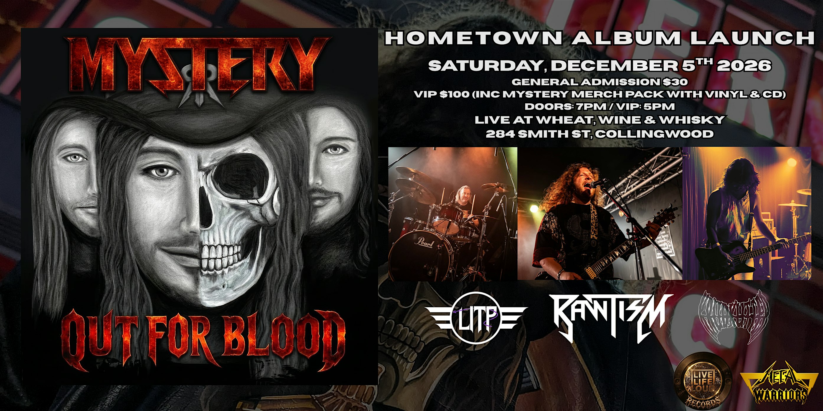 MYSTERY - OUT FOR BLOOD (Hometown Album Launch)