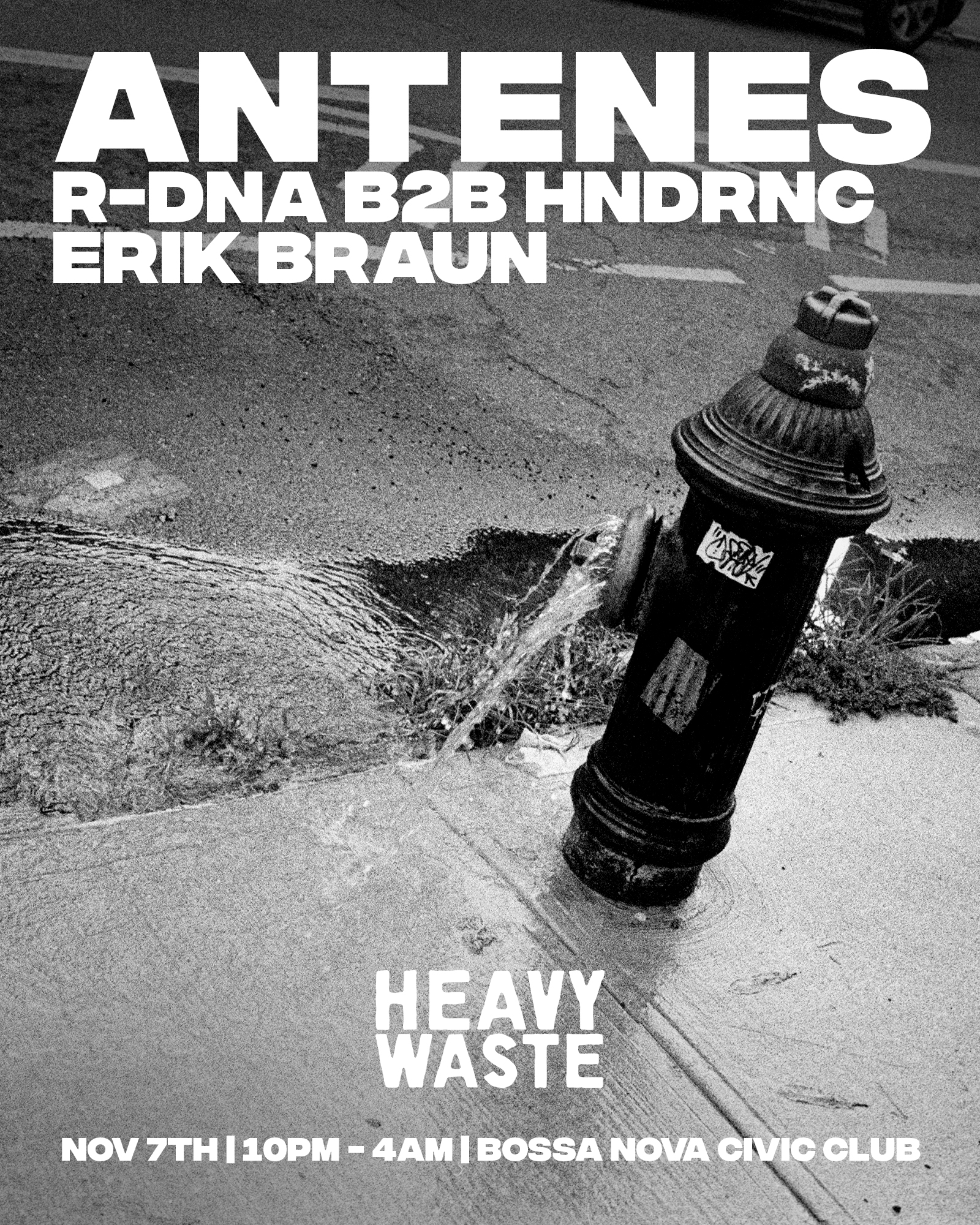 HEAVY WASTE: Antenes, R-DNA, HNDRNC, Erik Braun