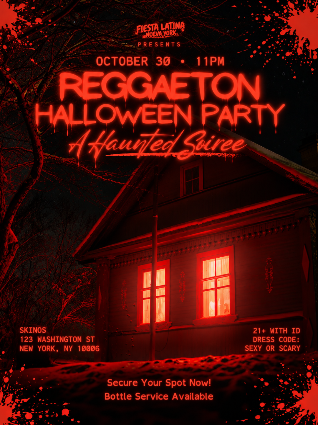 Fri, 10/30: The Haunted House: Reggaeton Halloween Party @ Skinos NYC