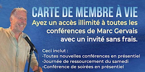 Carte de membre à vie - Voir les avantages - Achetez avant le 31 décembre