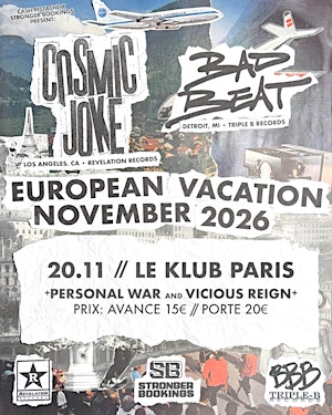 COSMIC JOKE + BAD BEAT + RUST + PERSONAL WAR + VICIOUS REIGN - LE KLUB