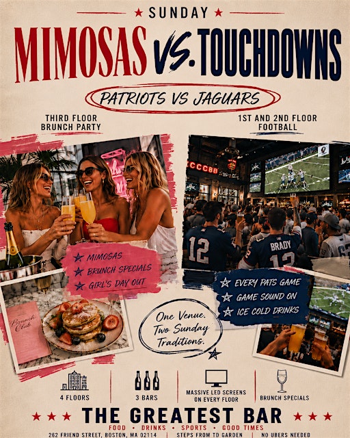 Patriots vs Jaguars Brunch Watch Party at The Greatest Bar