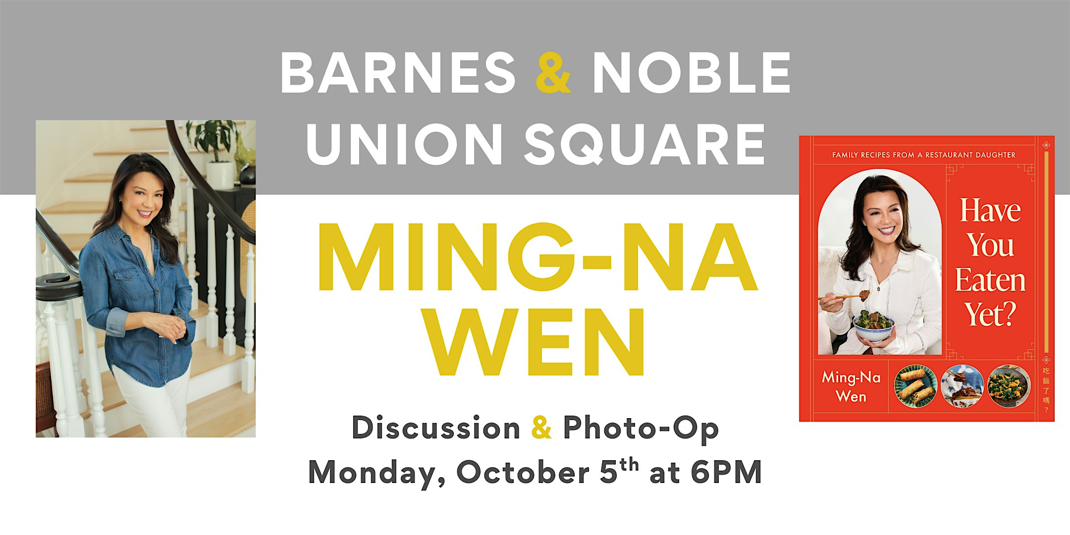 Ming-Na Wen celebrates HAVE YOU EATEN YET? at B&N Union Square