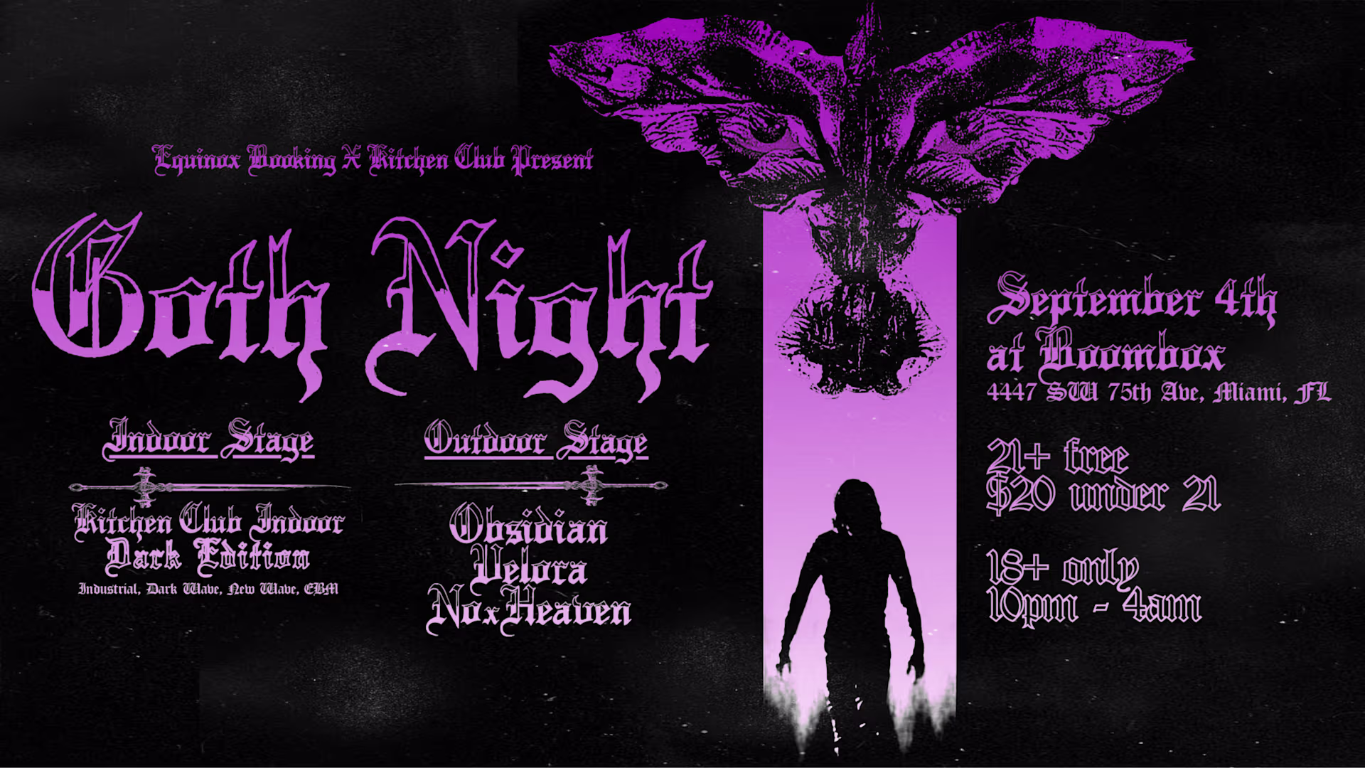 Kitchen Club X Equinox Bookings : Goth Night