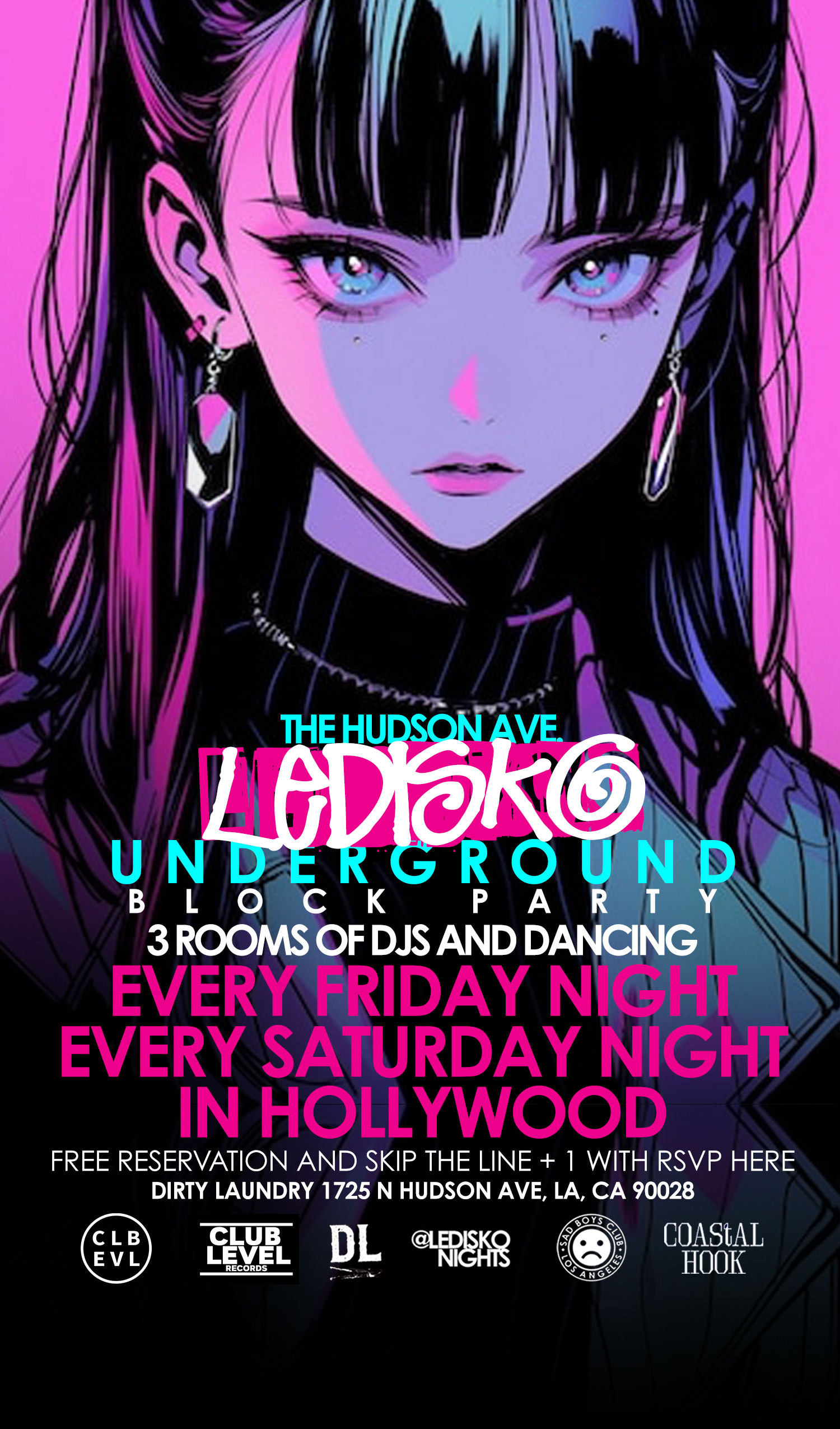 The Ledisko Underground Block Party (3 Rooms Of Djs And Dancing Every Friday And Saturday Night In Hollywood)