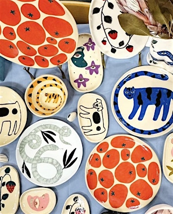 Semi-guided Pottery Painting Workshop