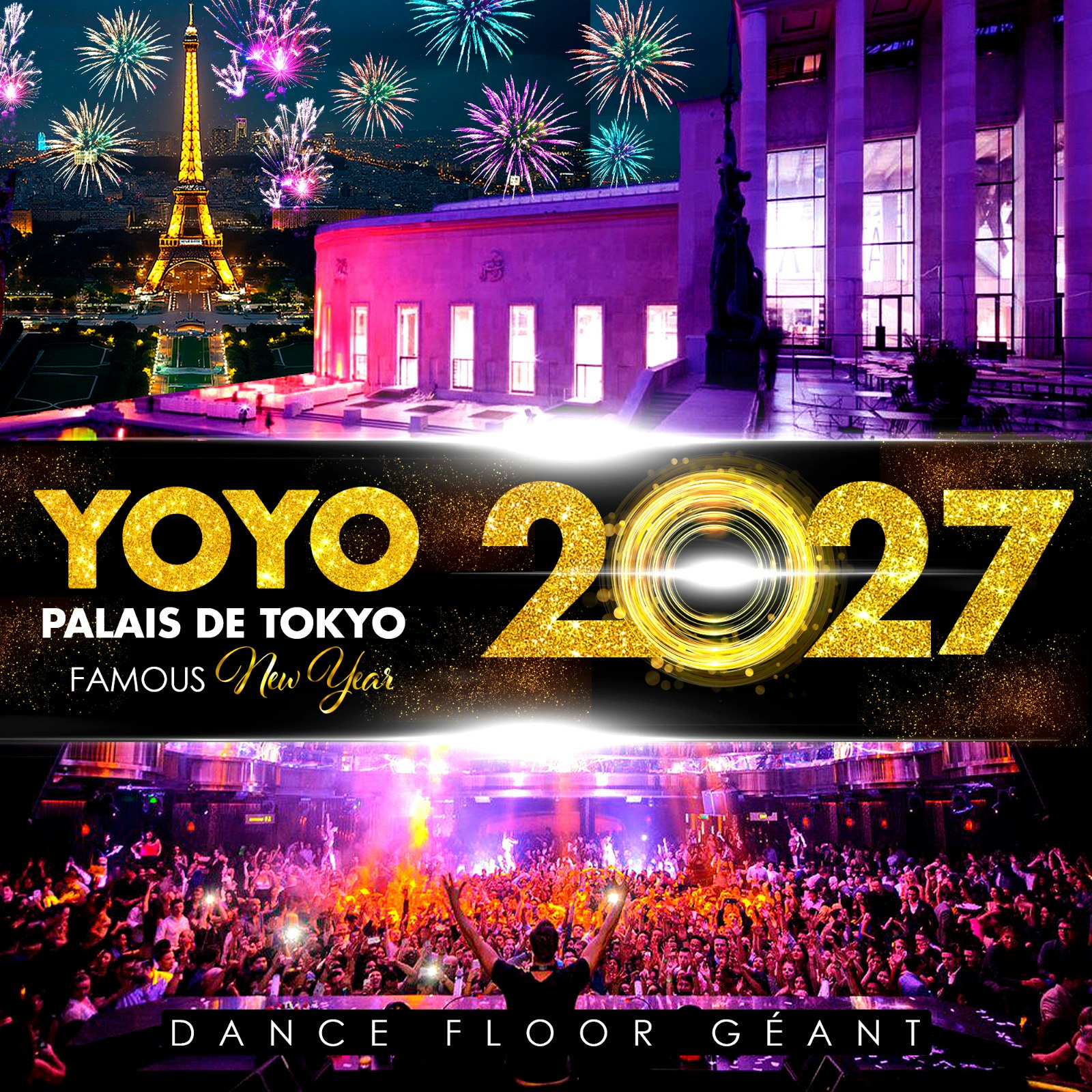 Famous new year big party 2027 Tour Eiffel