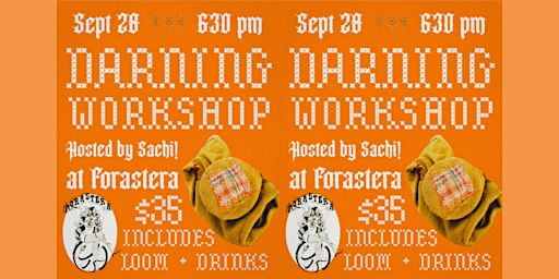 Darning Workshop hosted by Sachi at Forastera Vintage!