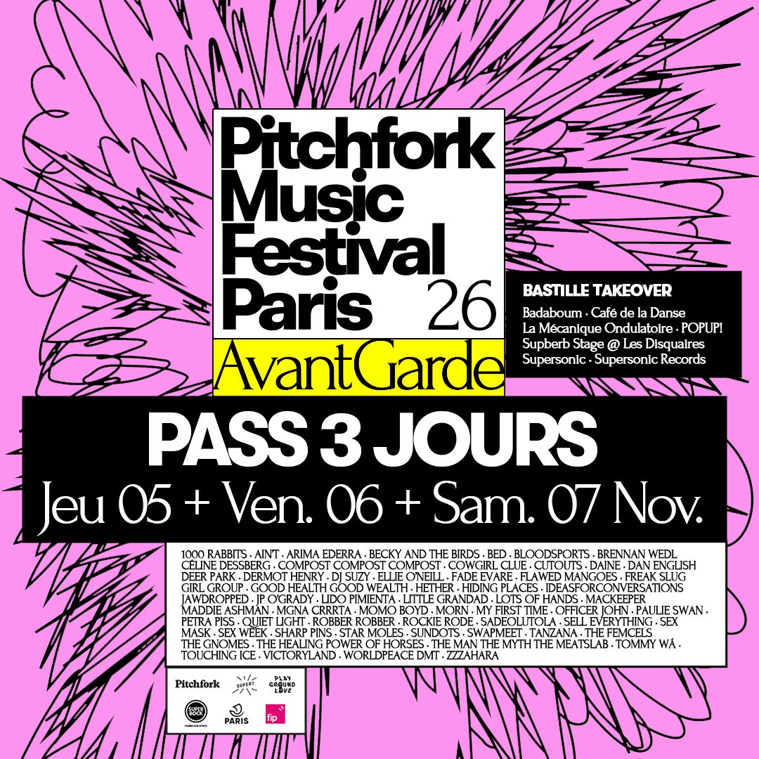 PASS 3 JOURS - Pitchfork Avant-Garde 2026