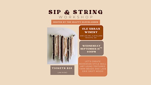 Sip & String | Boho Wall Art Workshop