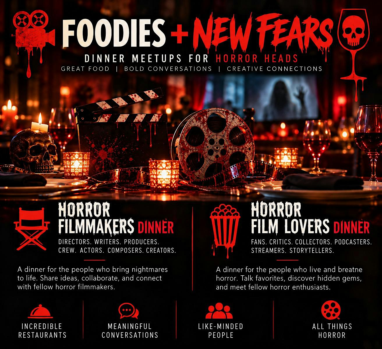 Foodies + New Fears: Chicago | Horror Filmmakers + Fans Dinner Meet