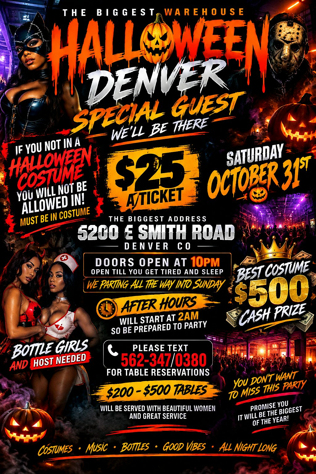 DENVER, IT’S TIME TO SHOW OUT!    THE BIGGEST WAREHOUSE HALLOWEEN