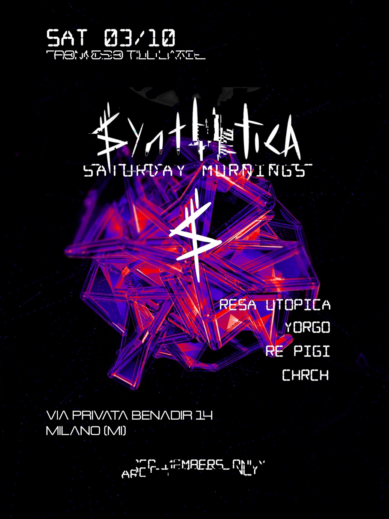 Synthetica ⢠Saturday morning at Company w/Resa Utopica, Re Pigi, Church, YORGO