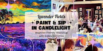 Paint & Sip in Candlelight with gallery cat - beginner-friendly