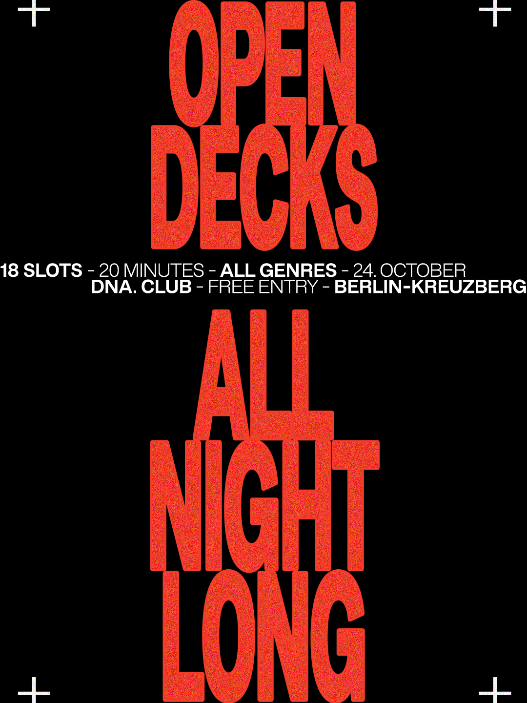FREE ENTRY: Get-Together: OPEN DECKS (All Night Long) - presented by DNA. CLUB