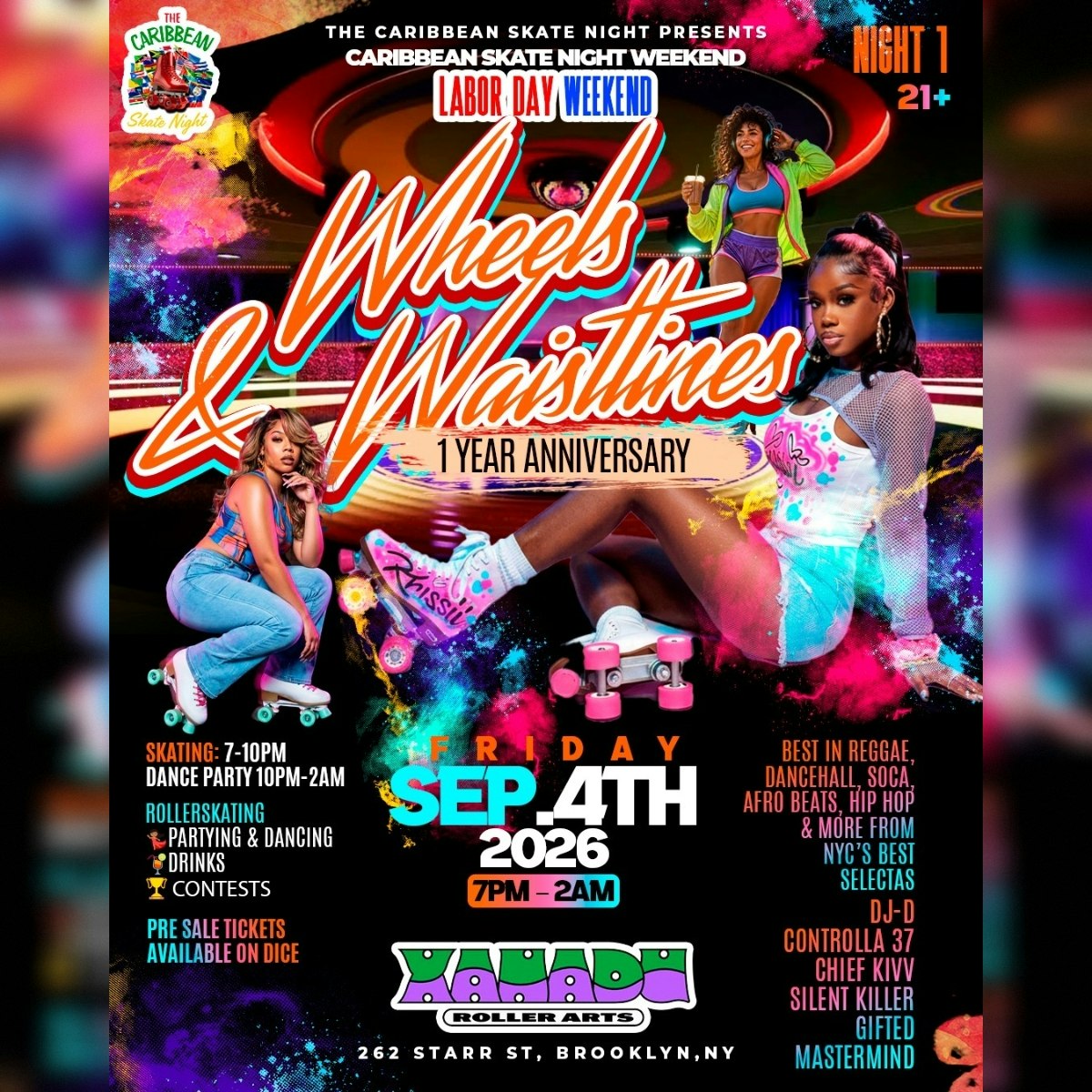 Caribbean Skate Night presents (skate + dance party)
