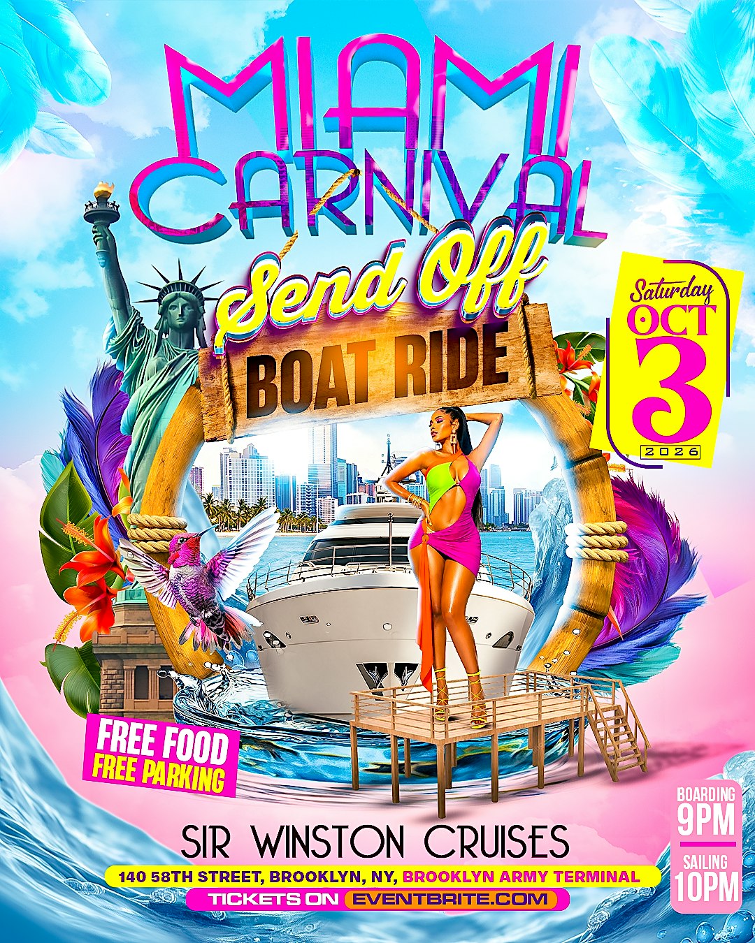 Miami Send off boatride