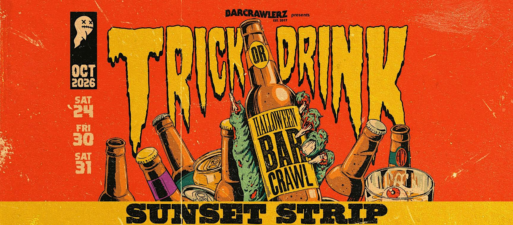 Trick or Drink: Sunset Strip Halloween Bar Crawl (3 Days)