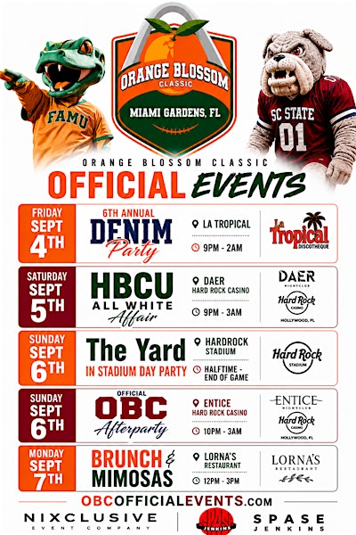 Miami _ Labor Day Weekend _ Orange Blossom Classic Weekend
