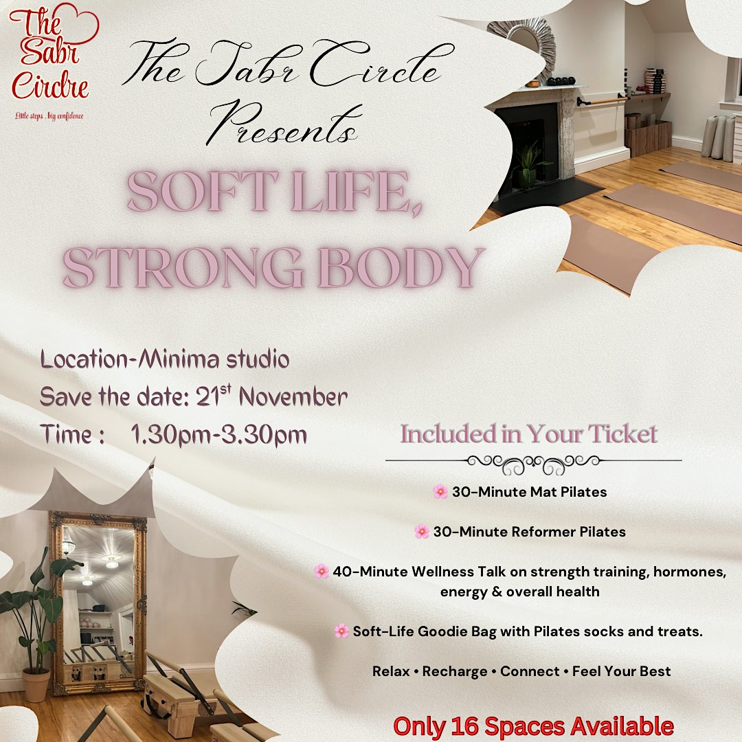 The Soft Life Reset for charity |  Pilates, Health Talk and Goodie bags!