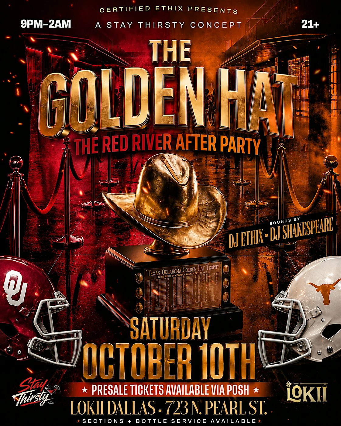 The Golden Hat- The Red River After Party OU/TEXAS