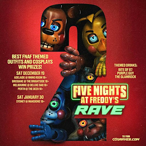 FIVE NIGHTS AT FREDDY'S RAVE SYDNEY