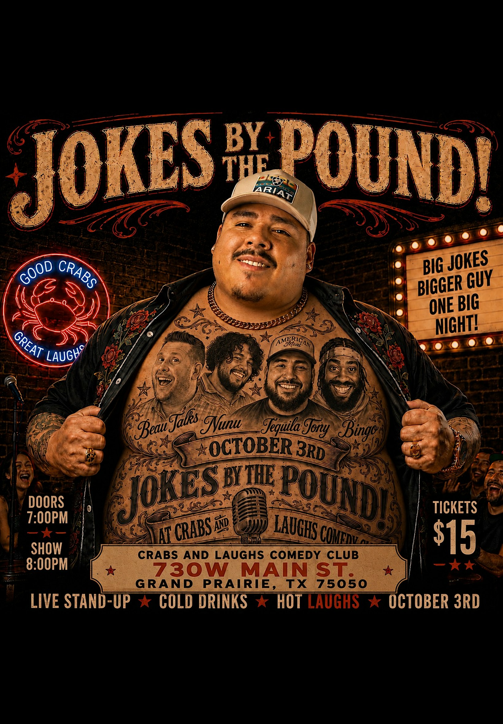 Jokes by the pound comedy show