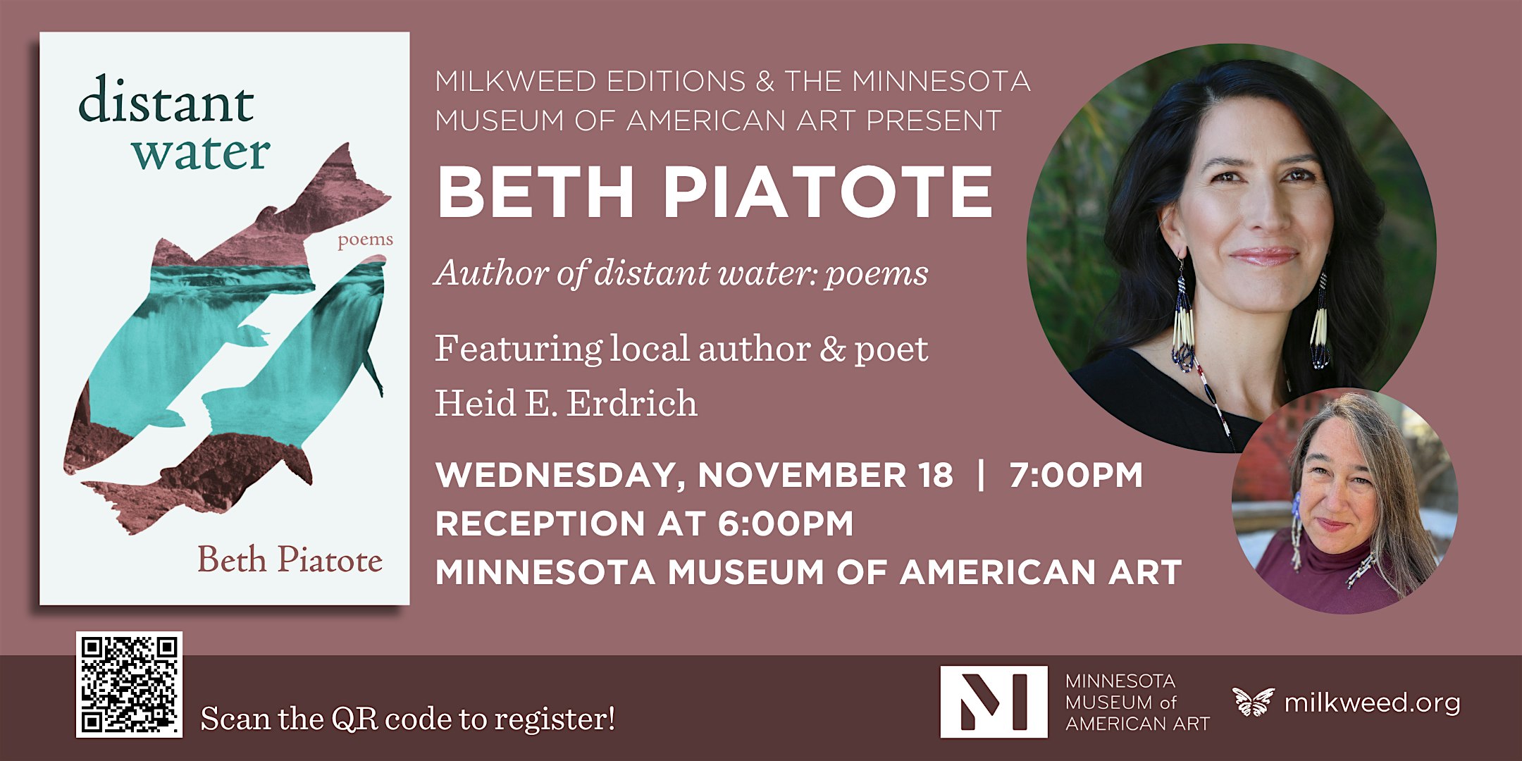 Milkweed Editions & The M present Beth Piatote and Heid Erdrich