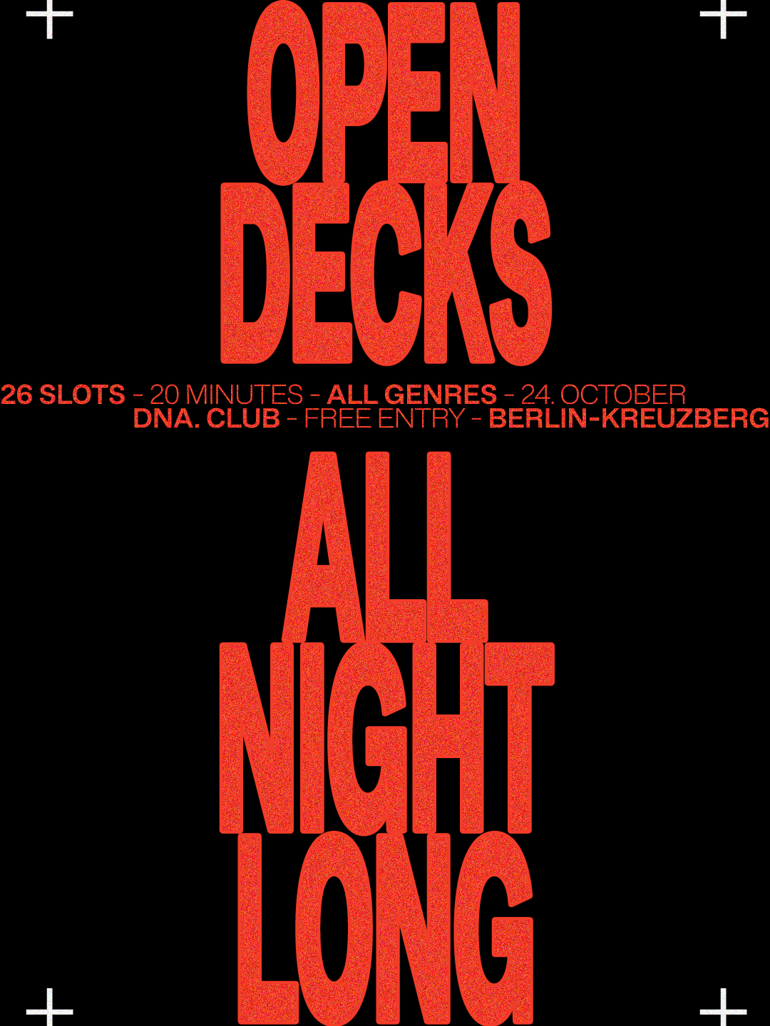 FREE ENTRY: Get-Together: OPEN DECKS (All Night Long) - presented by DNA. CLUB